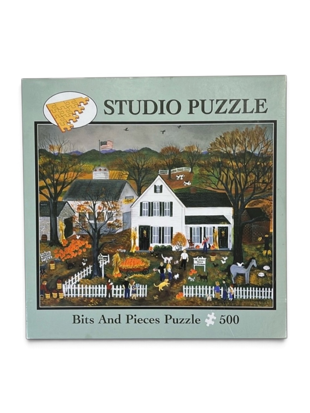 Bits And Pieces 500 Piece Jigsaw Puzzle Fall Pumpkin October Farm Scene